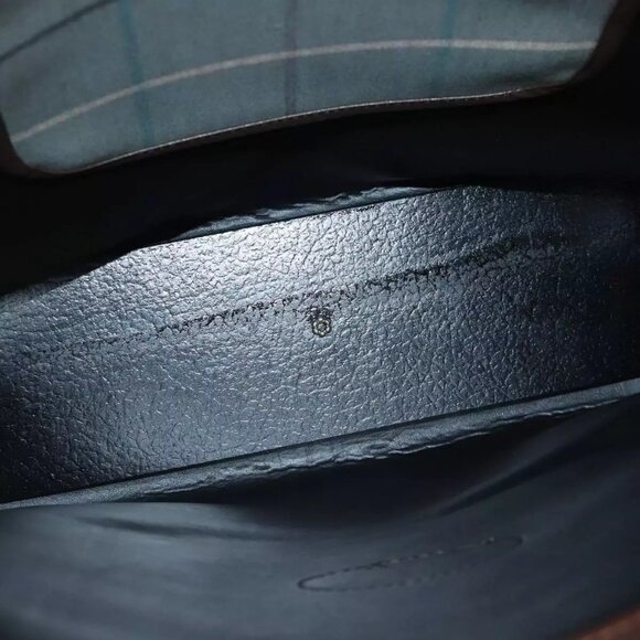 Burberrys Nova Check Hand Bag Canvas Leather Brown Auth bs19196 - Picture 13 of 16